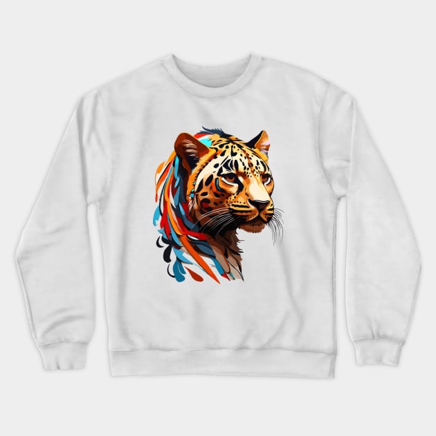 Leopard Crewneck Sweatshirt by Broken Pixel Designs